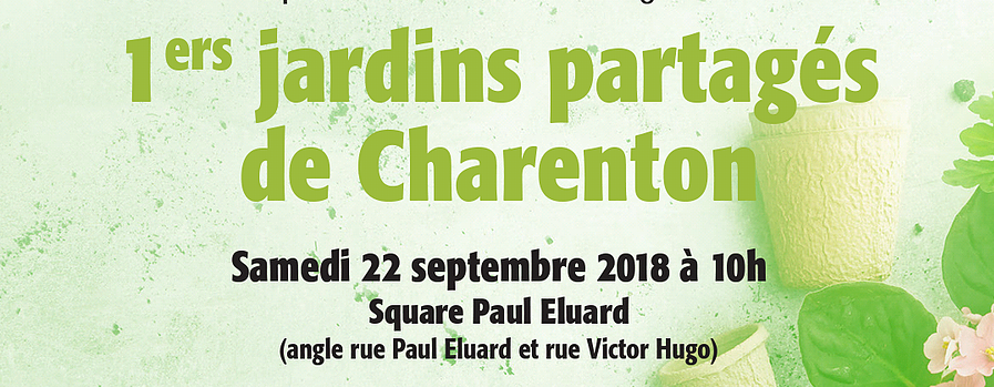 Inauguration du 1er jardin partagé de Charenton le 22/09 à 10h !!